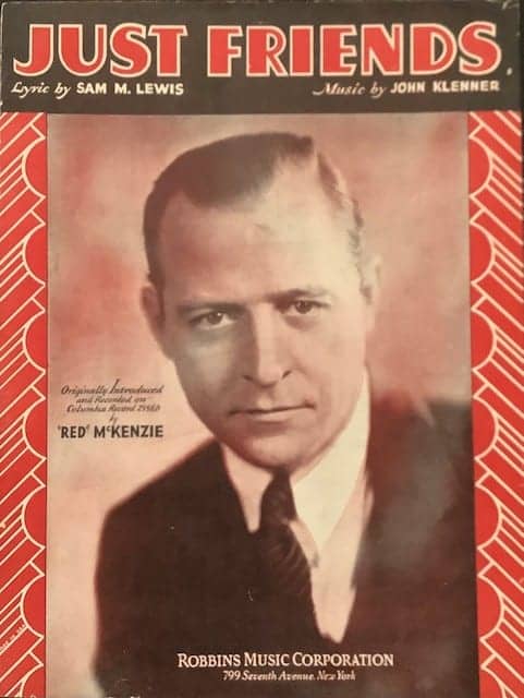 Art Deco Sheet Music Just Friends