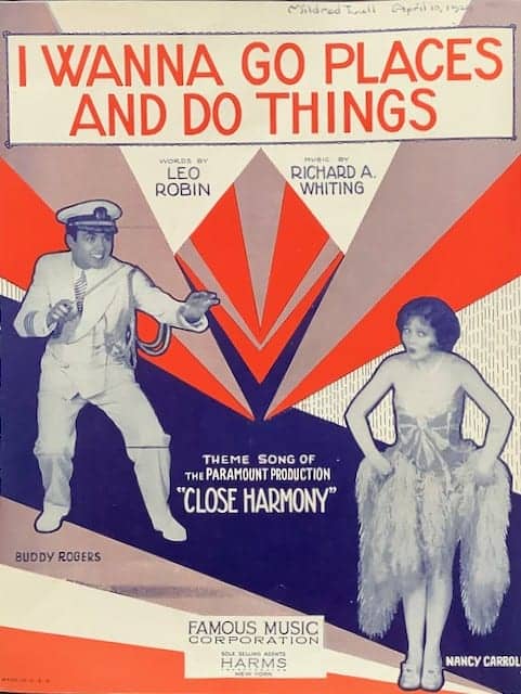 Art Deco Sheet Music Four or Five Times