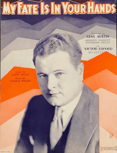 Art Deco Sheet Music My Fate is in Your Hands