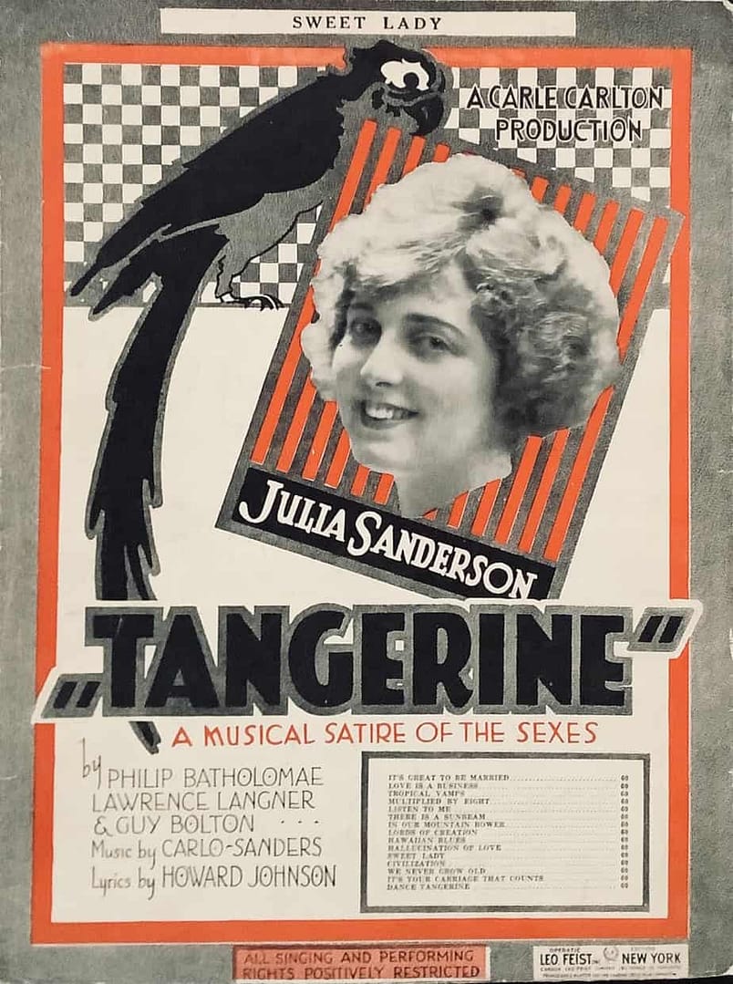 Art Deco Sheet Music-Tangerine
