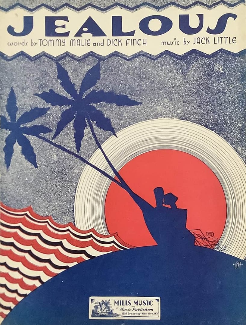 Art Deco Sheet Music-Jealous