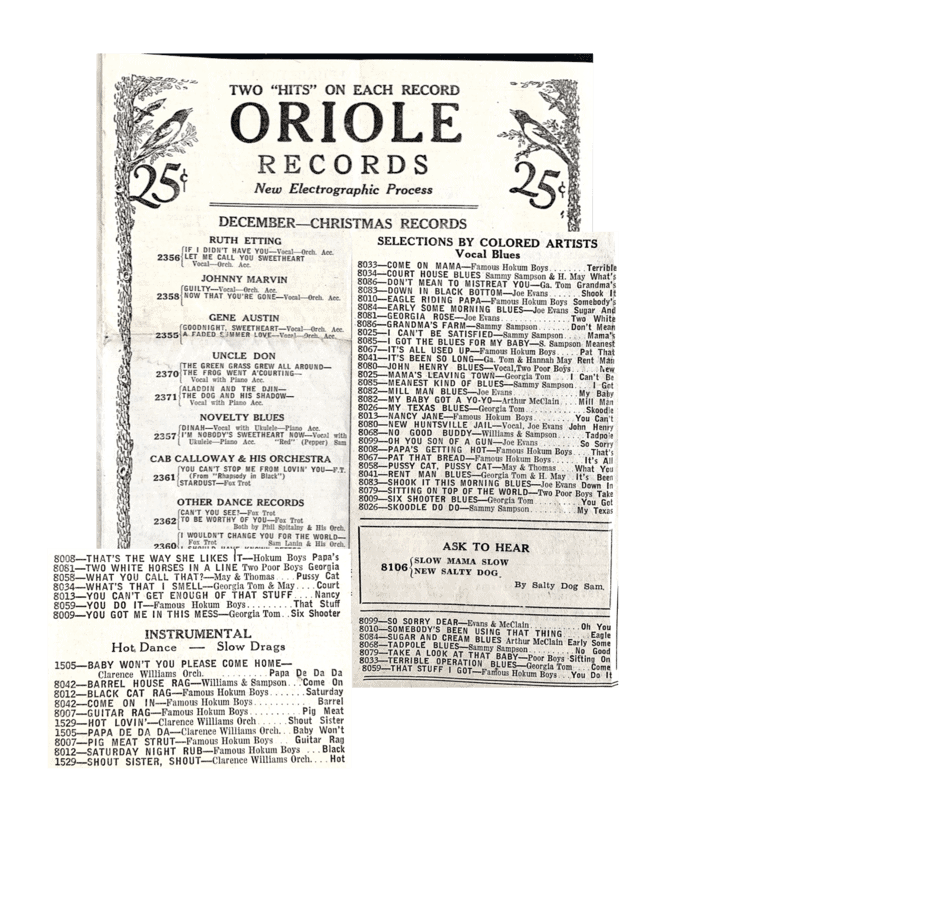 Oriole Records Flyer